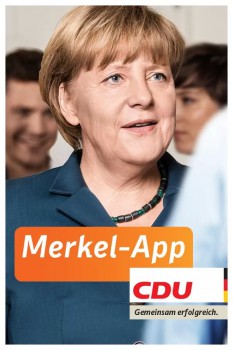 Die CDU wirbt im Bundestagswahlkampf mit der Merkel-App